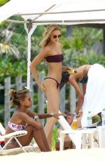 ROMEE STRIJD, JASMINE TOOKES and LAIS RIBEIRO in Biknis at a Beach in Trancoso 01/04/2017
