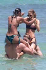 ROMEE STRIJD, JASMINE TOOKES and LAIS RIBEIRO in Biknis at a Beach in Trancoso 01/04/2017