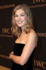 ROSAMUND PIKE at IWC Schaffhausen Decoding the Beauty of Time Gala Dinner in Geneva 01/17/2017