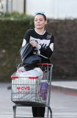 ROSE MCGOWAN Out Shopping in Santa Monica 01/29/2017