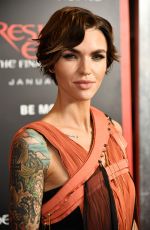 RUBY ROSE at Resident Evil: The Final Chapter Premiere in Los Angeles 01/23/2017