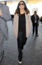 SALMA HAYEK at Los Angeles International Airport 01/30/2017
