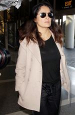 SALMA HAYEK at Los Angeles International Airport 01/30/2017