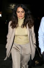 SALMA HAYEK Out for Dinner in Beverly Hills 01/26/2017