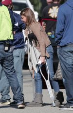 SARAH HYLAND on the Set of Modern Family in Los Angeles 01/26/2017