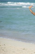 SARAH-JANE CRWFORD in Bikini on the Beach in Miami 12/31/2016