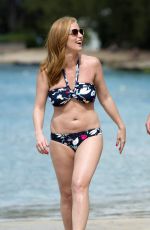 SARAH-JANE MEE in Bikini at a Beach in Barbados 01/08/2017