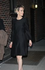 SARAH PAULSON Arrives at Late Show with Stephen Colbert in New York 01/16/2017