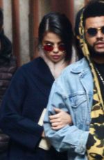 SELENA GOMEZ and The Weeknd Night Out in Venice 01/30/2017