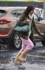 SELMA BLAIR Braved the Rain in Los Angeles 01/22/2017
