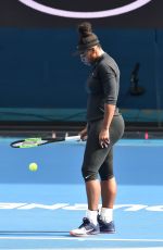 SERENA WILLIAMS at Practice Session at Melbourne Park 01/12/2017