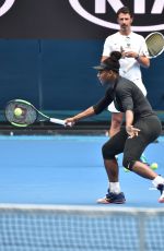 SERENA WILLIAMS at Practice Session at Melbourne Park 01/12/2017