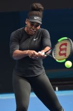 SERENA WILLIAMS at Practice Session at Melbourne Park 01/12/2017