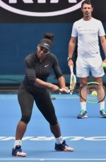 SERENA WILLIAMS at Practice Session at Melbourne Park 01/12/2017