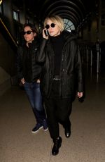 SHARON STONE at LAX Airport in Los Angeles 01/11/2017