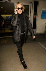 SHARON STONE at LAX Airport in Los Angeles 01/11/2017