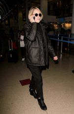 SHARON STONE at LAX Airport in Los Angeles 01/11/2017