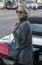 SHARON STONE Out and About in Beverly Hills 01/08/2017
