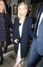 SIENNA MILLER Leaves 34 Restaurant in London 01/11/2017