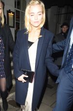 SIENNA MILLER Leaves 34 Restaurant in London 01/11/2017