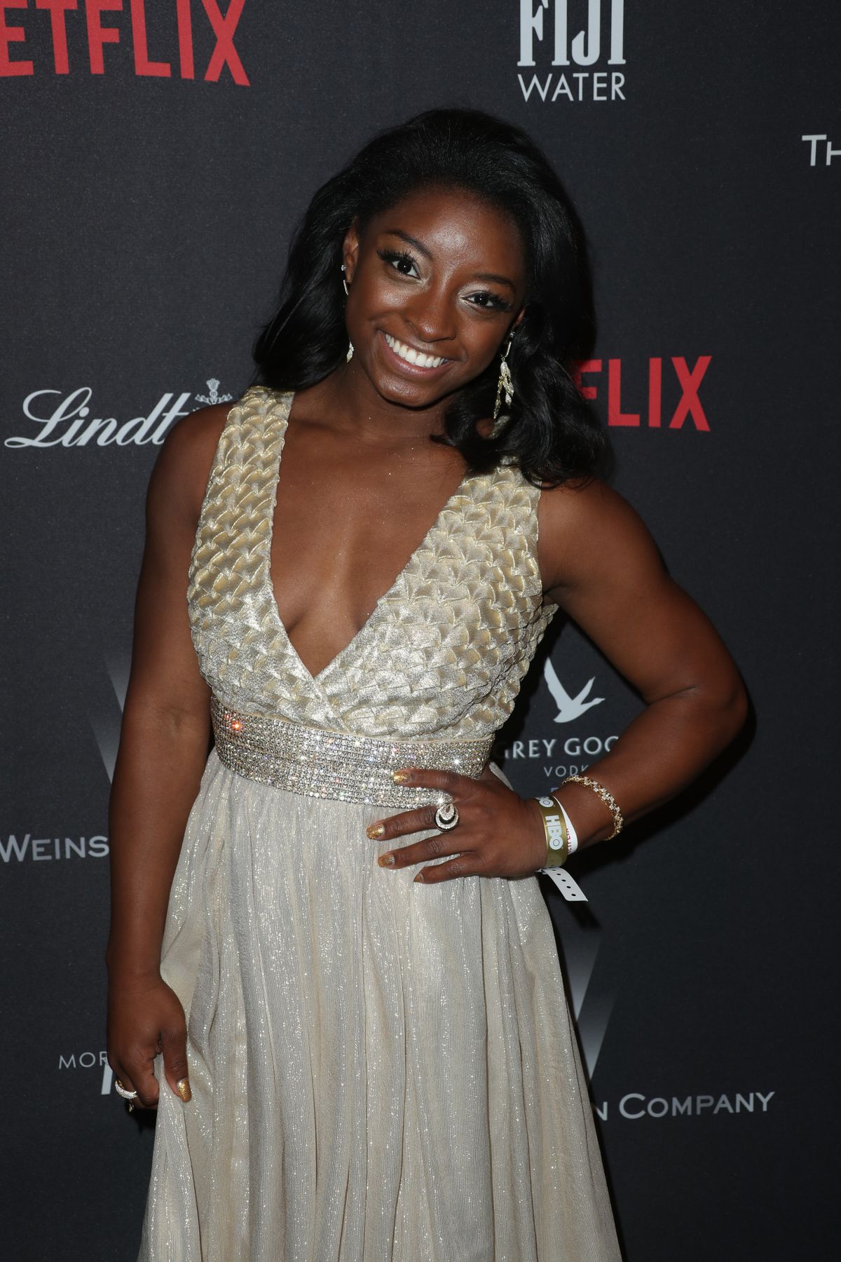 SIMONE BILES at Weinstein Company and Netflix Golden Globe Party in Beverly Hills 01/08/2017 ...