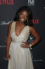 SIMONE BILES at Weinstein Company and Netflix Golden Globe Party in Beverly Hills 01/08/2017