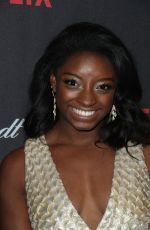 SIMONE BILES at Weinstein Company and Netflix Golden Globe Party in Beverly Hills 01/08/2017
