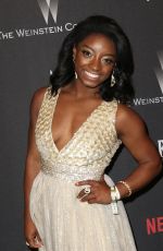 SIMONE BILES at Weinstein Company and Netflix Golden Globe Party in Beverly Hills 01/08/2017