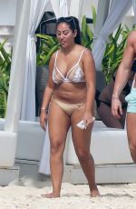 SOPHIE KASAEI in Bikini with Her Boyfriend on the Beach in Cancun 01/05/2017
