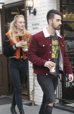 SOPHIE TURNER and Joe Jonas Leaves Alfred Coffee in Los Angeles 01/18/2017