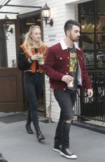 SOPHIE TURNER and Joe Jonas Leaves Alfred Coffee in Los Angeles 01/18/2017