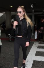 SOPHIE TURNER Arrives at LAX Airport in Los Angeles 01/04/2017