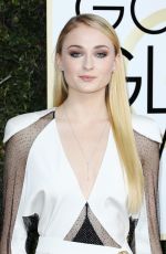 SOPHIE TURNER at 74th Annual Golden Globe Awards in Beverly Hills 01/08/2017