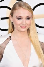SOPHIE TURNER at 74th Annual Golden Globe Awards in Beverly Hills 01/08/2017