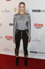 SOPHIE TURNER at Bafta Tea Party in Los Angeles 01/07/2017