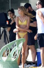 STELLA MAXWELL on the Set of Victoria