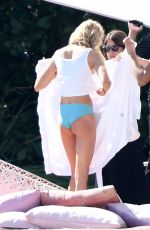 STELLA MAXWELL on the Set of Victoria