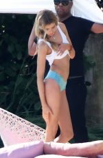 STELLA MAXWELL on the Set of Victoria