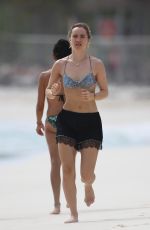 SUKI WATERHOUSE Out Jogging at a Beach in Mexico 01/11/2017