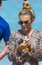 TALLIA STORM Out at a Beach in Barbados 01/01/2017