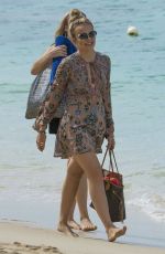 TALLIA STORM Out at a Beach in Barbados 01/01/2017