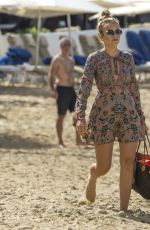 TALLIA STORM Out at a Beach in Barbados 01/01/2017