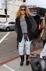 TAMAR BRAXTON at Los Angeles International Airport 01/03/2017
