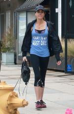 TERI HATCHER in Leggings Out in Los Angeles 01/04/2017