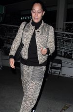 TRACEE ELLIS ROSS Out for Dinner in West Hollywood 01/02/2017