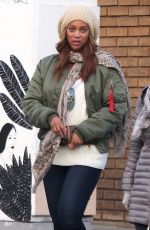 TYRA BANKS Out and About in Venice Beach 01/04/2017