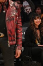 VANESSA and STELLA HUDGENS and ASHLEY TISDALE at Lakers vs Pistons Game in Los Angeles 01/15/2017