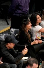 VANESSA and STELLA HUDGENS and ASHLEY TISDALE at Lakers vs Pistons Game in Los Angeles 01/15/2017