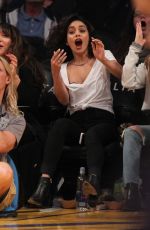 VANESSA and STELLA HUDGENS and ASHLEY TISDALE at Lakers vs Pistons Game in Los Angeles 01/15/2017