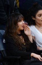 VANESSA and STELLA HUDGENS and ASHLEY TISDALE at Lakers vs Pistons Game in Los Angeles 01/15/2017